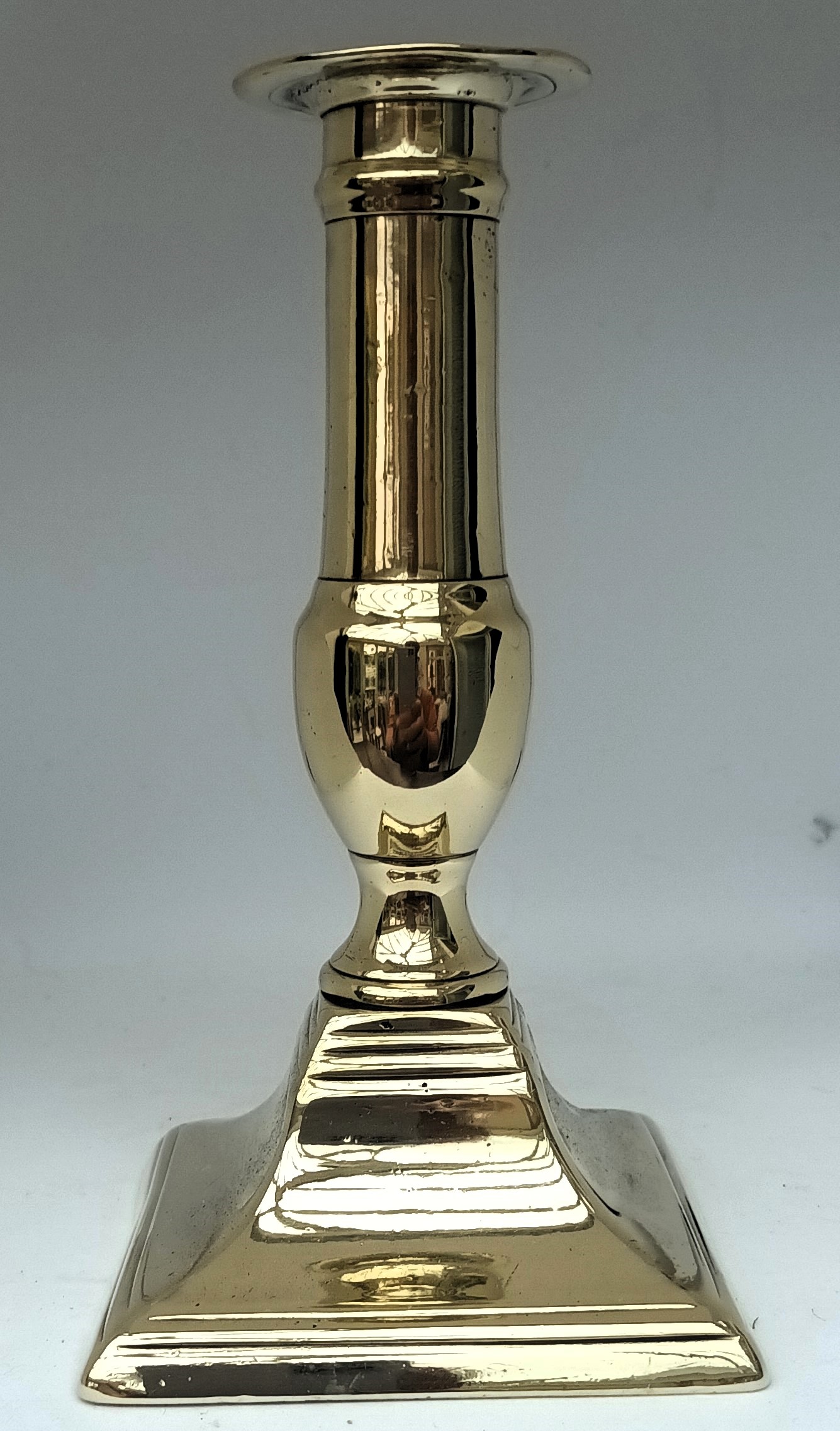 Antique English Georgian Brass Candlestick